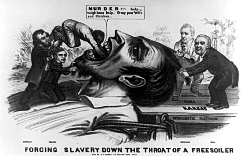 Forcing Slavery cartoon
